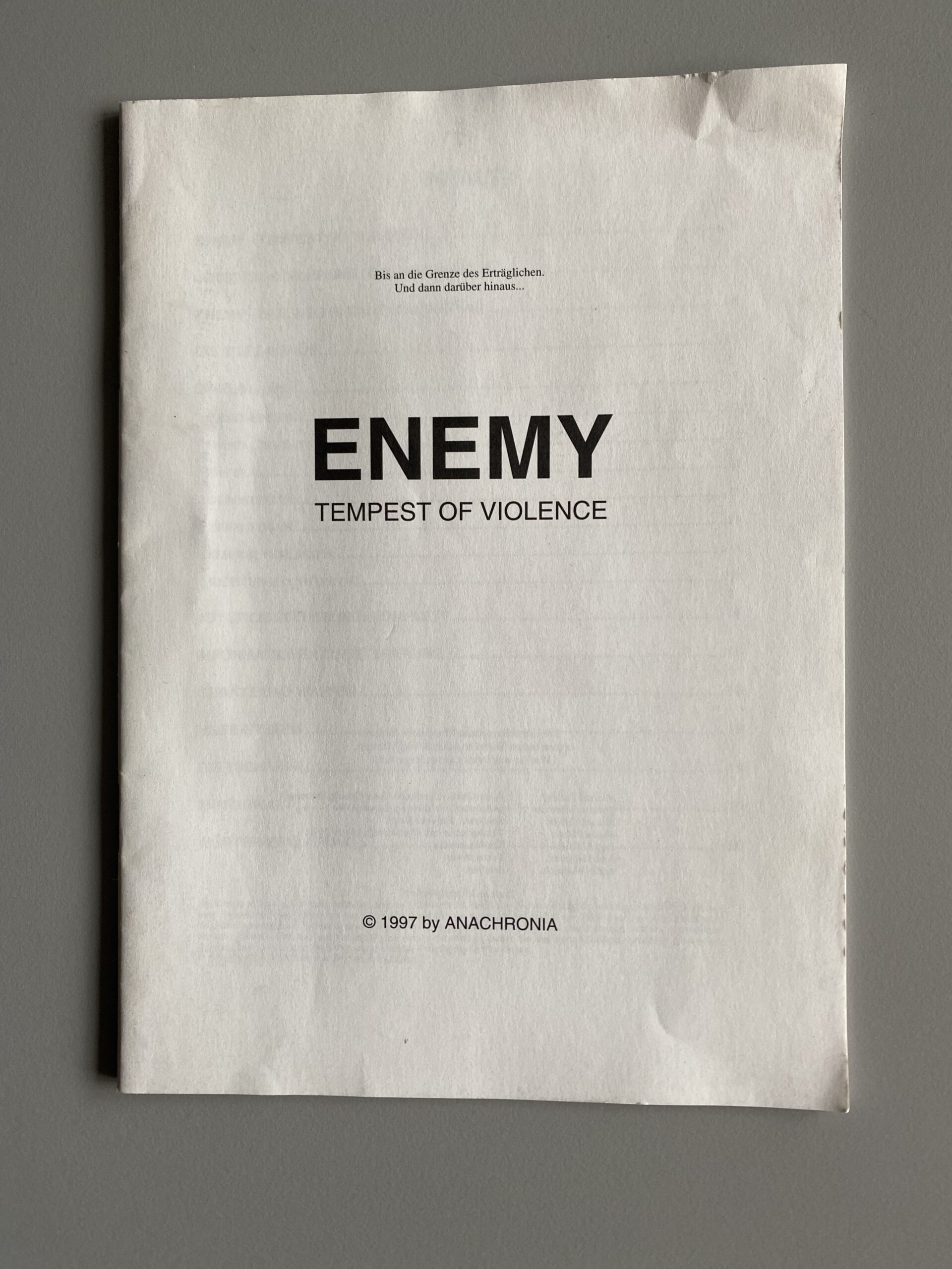 Enemy: Tempest of Violence — Manual