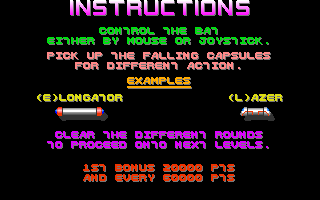 Screenshot of Giganoid, Instructions