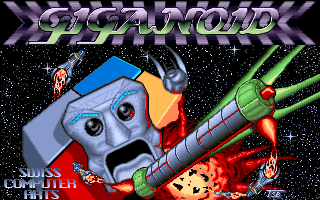 screenshot of Giganoid, title screen