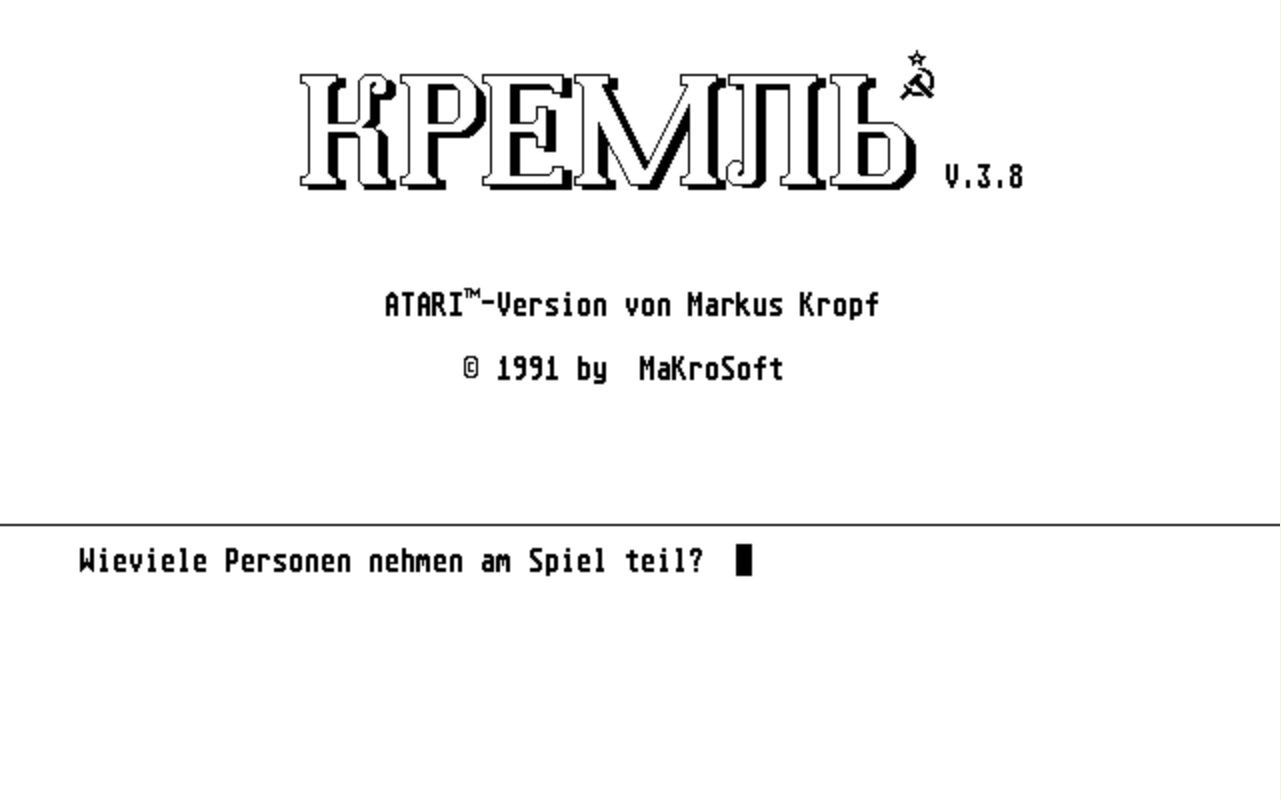 Screnshot of Kreml on Atari ST
